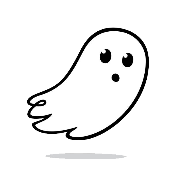 A cartoon ghost